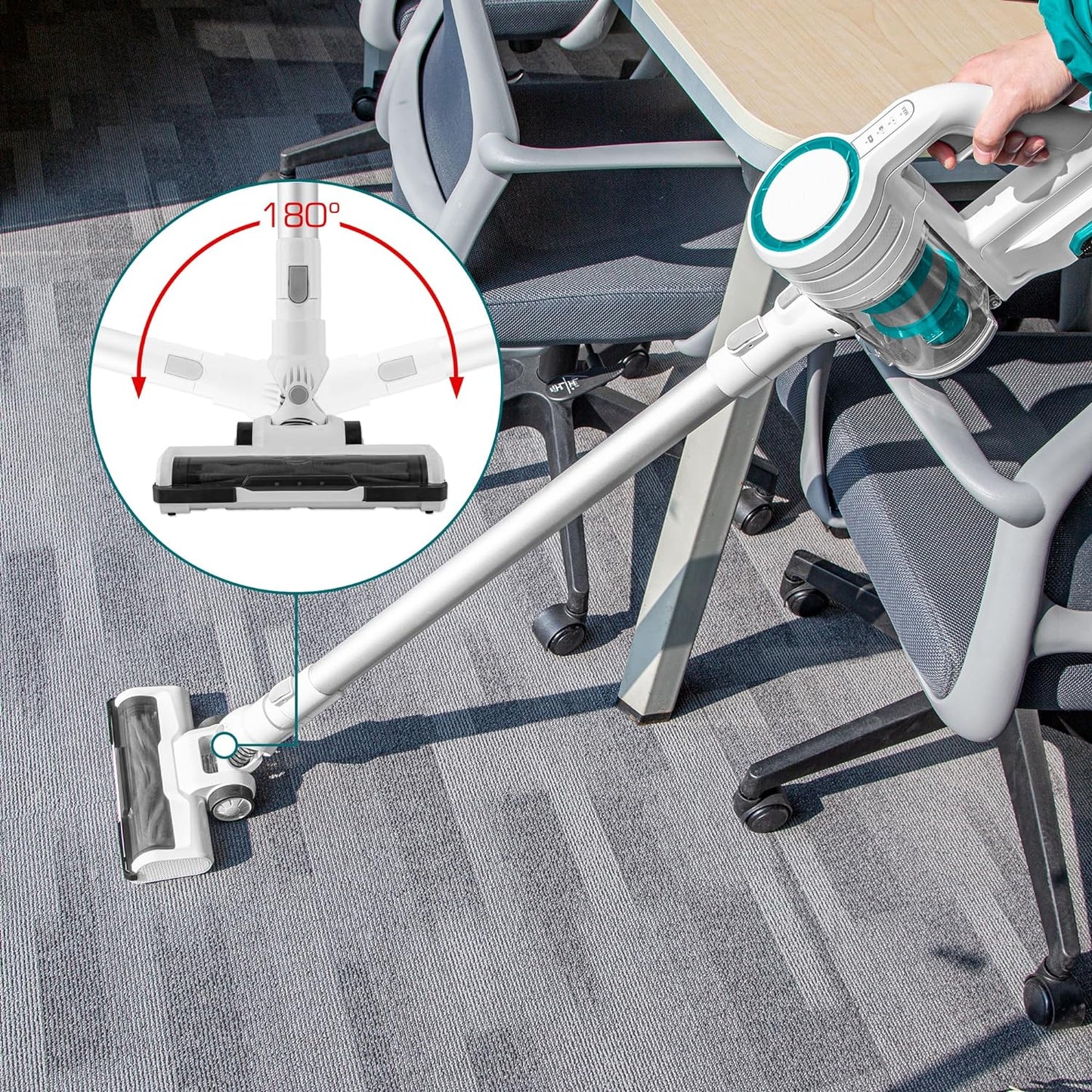 TOTAL | Aspirateur Balai avec batterie rechargeable Lithium-Ion TVLI2006