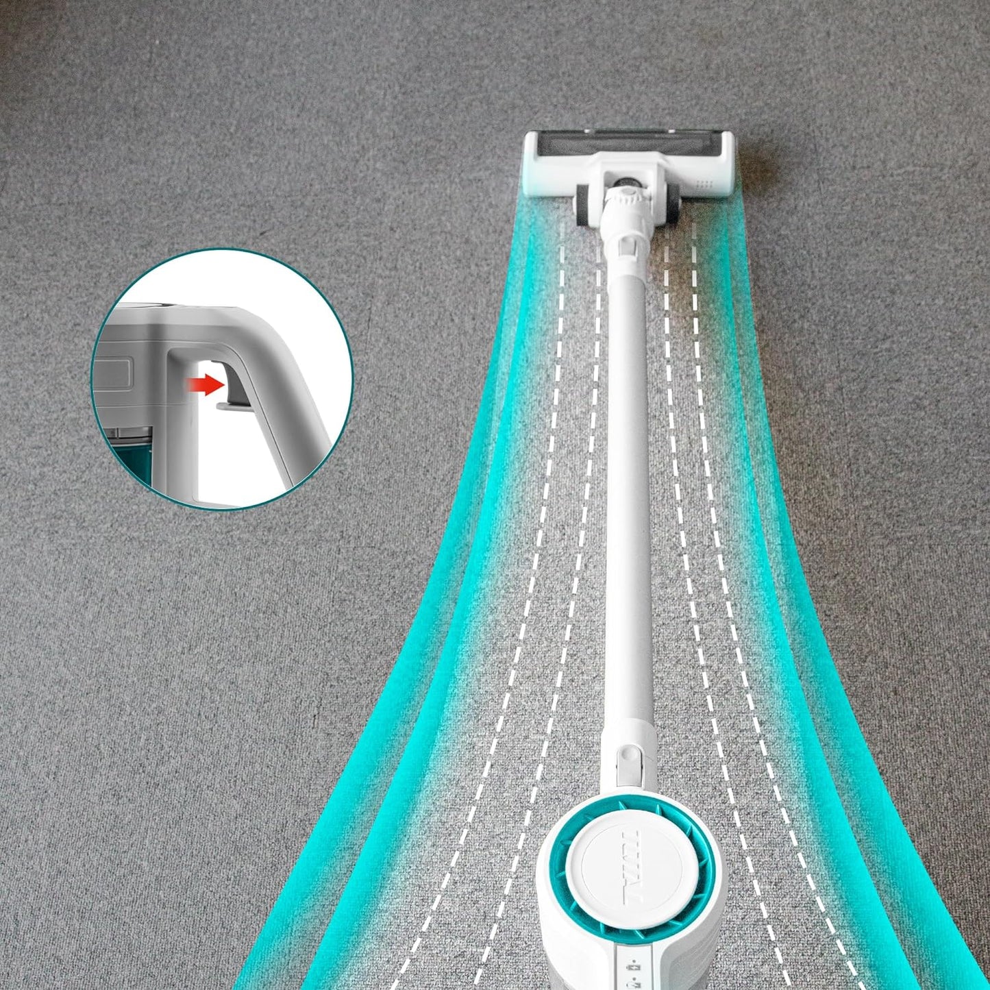 TOTAL | Aspirateur Balai avec batterie rechargeable Lithium-Ion TVLI2006