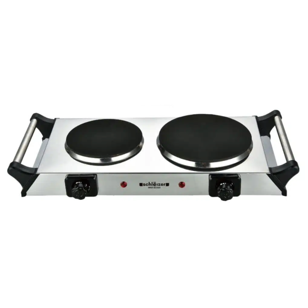 SCHLËIZER | PLAQUE DE CUISSON ÉLECTRIQUE DOUBLE AVEC POIGNÉES