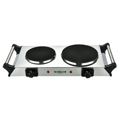 SCHLËIZER | PLAQUE DE CUISSON ÉLECTRIQUE DOUBLE AVEC POIGNÉES