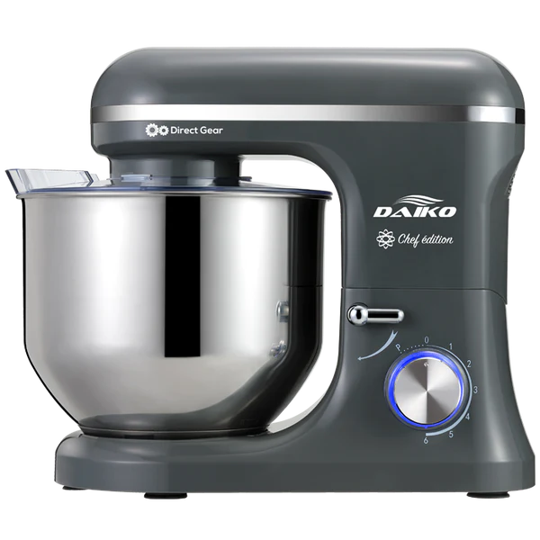 DAIKO | Pétrin 8 L avec bol en acier inoxydable Gris