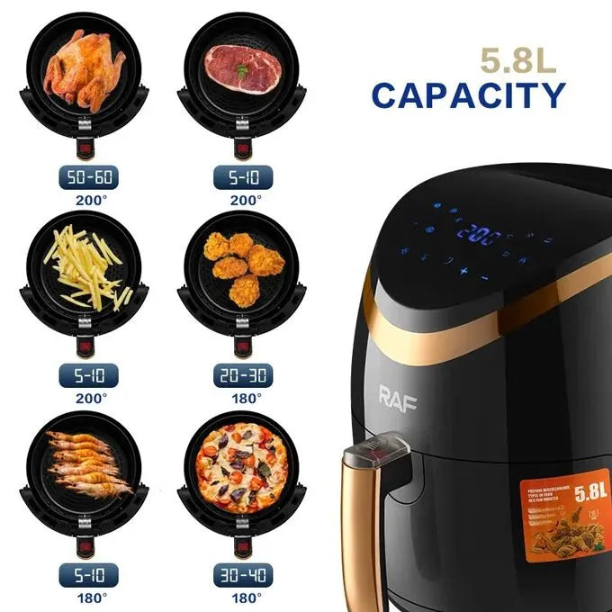 RAF | AIR FRYER FRITEUSE SANS HUILE 5,8 L