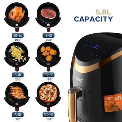 RAF | AIR FRYER FRITEUSE SANS HUILE 5,8 L