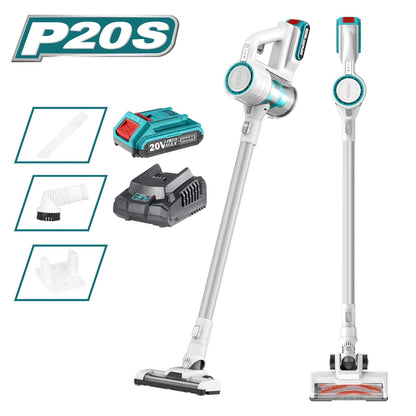 TOTAL | Aspirateur Balai avec batterie rechargeable Lithium-Ion TVLI2006