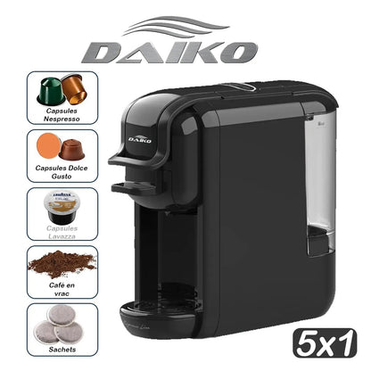 DAIKO | Machine à café multicapsules 5 en 1 Noir