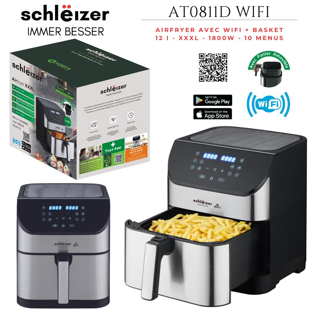 Schleizer – Friteuse sans huile 12L Avec Fonction Wifi