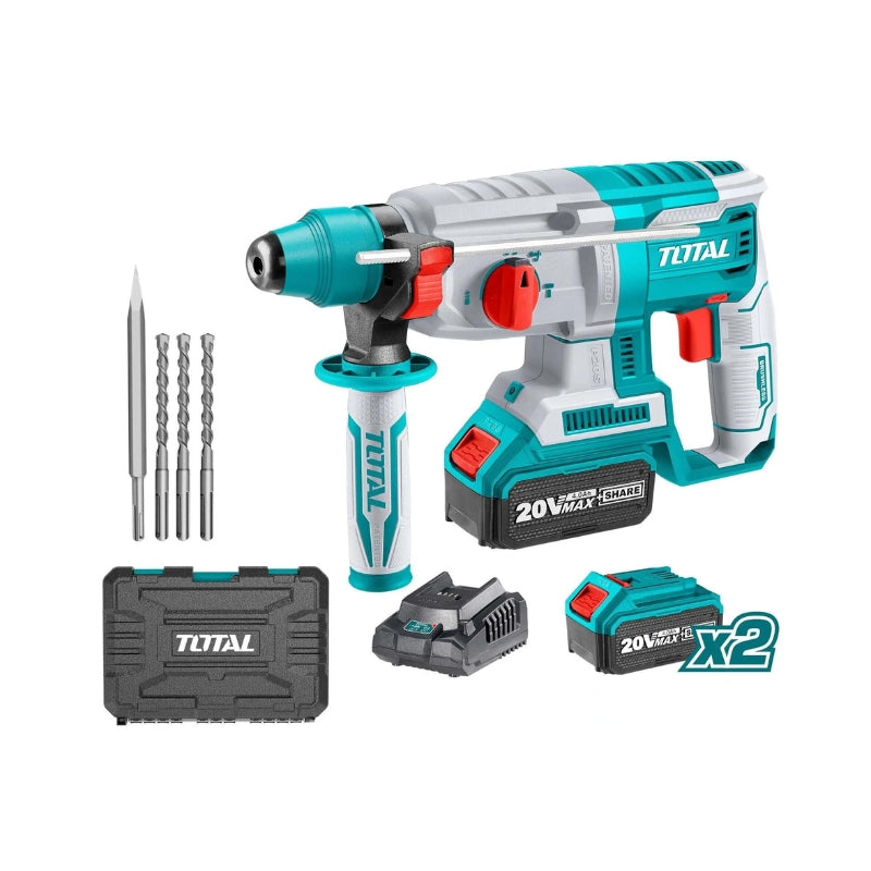 TOTAL | Marteau Rotatif Professionnel Sans balais 20V