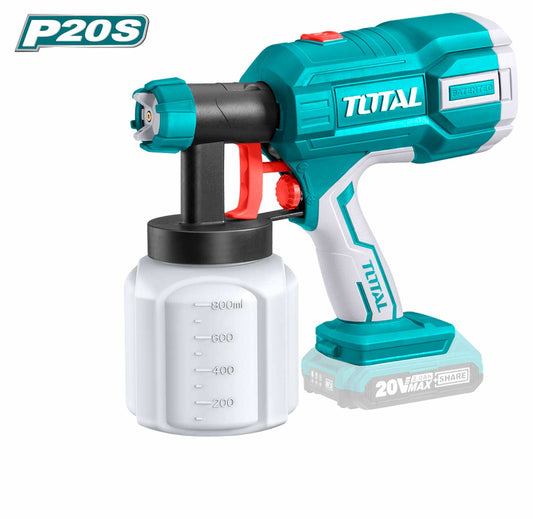 TOTAL | Pistolet à peinture avec batterie 20V