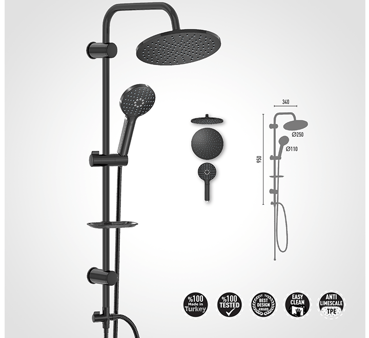 DUSCHAL | Colonne de douche ARMA DARK