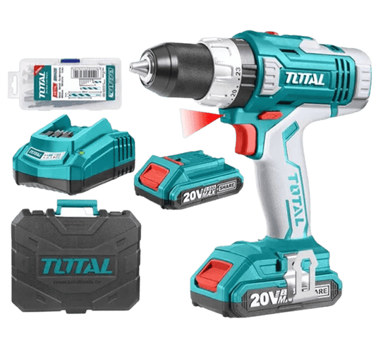 TOTAL | Visseuse Perceuse 20V avec 2 batteries rechargeables Lithium-Ion